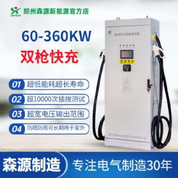 森源新能源电动汽车模块式60-360KW快速汽车充电桩一机双充