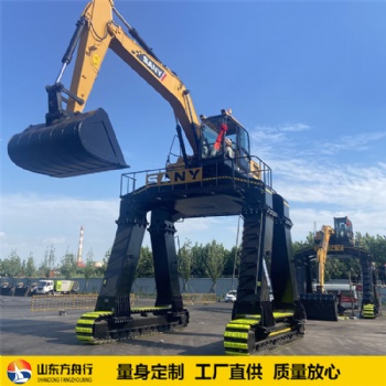 火车卸煤挖掘机 加高底盘挖掘机卸火车大长腿