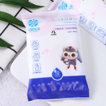 小包装湿纸巾 10片装婴幼儿湿巾母婴用湿巾批发