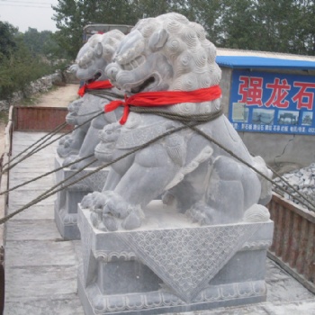 青石石狮 青石石狮子 汉白玉石狮子 石雕狮子厂家批发供应