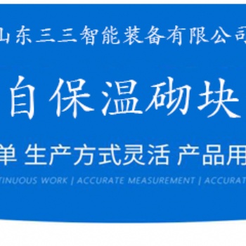 匀质自保温砌块的设备生产线