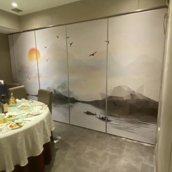 宴会厅移动屏风饭店会议室活动隔断展厅推拉展板