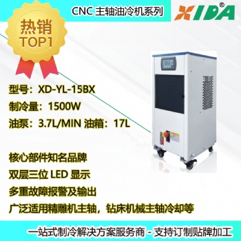 机械油箱冷却用带泵油冷机，带油泵VP15制冷量2500W，液压油冷机