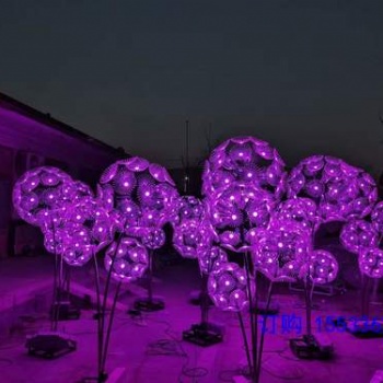 户外不锈钢蒲公英雕塑铁艺金属发光装饰摆件地产草坪园林景观小品