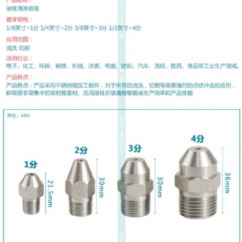 东莞博利液柱清洗喷嘴