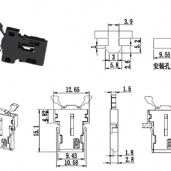 PR-11 塑料卡扣自锁开关 塑胶锁扣门锁开关 小型卡扣按键门锁开关