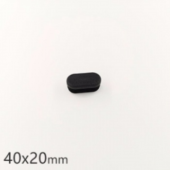 器材椭圆管塞,塑料堵头,椭圆管内塞,40x20钢脚内塞