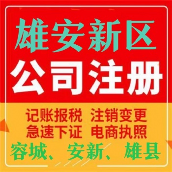 雄安代理记账公司公司注册提供个体户注册内资公司注册等服务