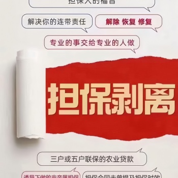 担保剥离正式上线 欢迎咨询