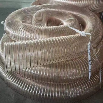 Pu聚氨酯镀铜钢丝工业排烟管透明排风管