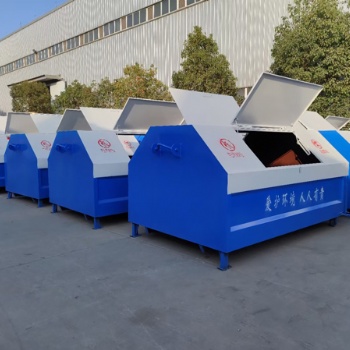 环卫勾臂垃圾箱 大型户外移动式铁皮垃圾桶不锈钢