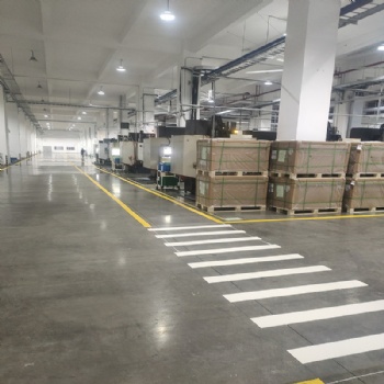 苏州工业园区唯亭厂区车道标线：人行道及叉车通道划线价格