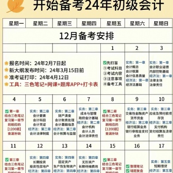 假如从12.1开始备考初级会计，背这些一次过