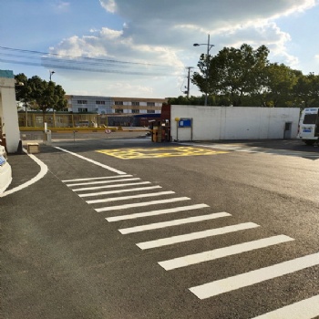 太仓交叉路口标线价格 苏州厂区车道马路划线价格 苏州工厂地面标线价格