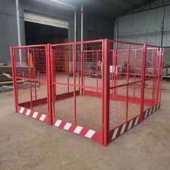 拼装式塔吊围栏 建筑工地塔吊防护栏组装式可移动施工塔吊护栏