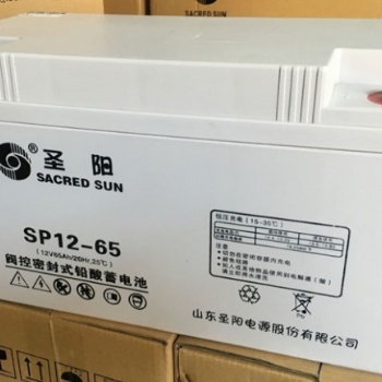 山东圣阳蓄电池SP12-65 厂家** 圣阳12V6**H UPS电源专用 铅酸免维护蓄电池