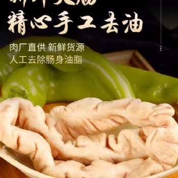 猪大肠新鲜少油免洗肥肠冷冻商用半成品