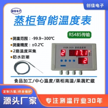 创佳 CYCW-302A 智能温度表蒸锅蒸柜高温蒸汽多点控温历史曲线