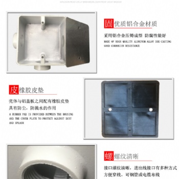 Ex加厚86型防爆接线盒4分6分接线盒防水防尘过线盒86型防爆穿线盒