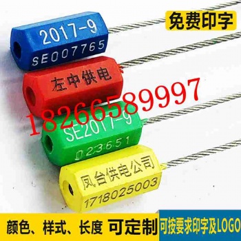 施封锁一次性钢丝铅封