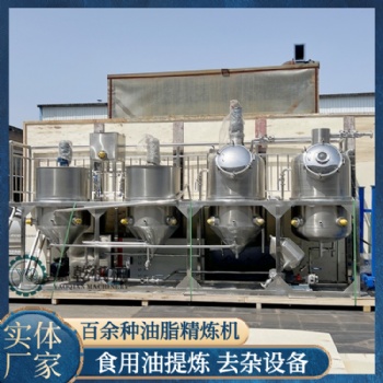 食用油精炼设备生产厂家 油脂脱色脱臭设备 全套精炼机器
