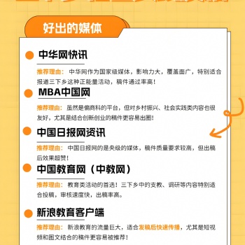 三下乡社会实践新闻发稿媒体推荐！超好出